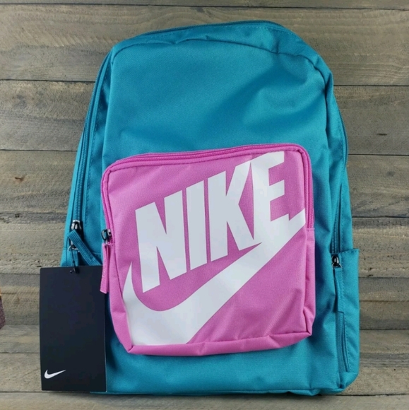 Nike Other - Nike Classic Backpack School Bag Gym Bag Teal Pink Girls